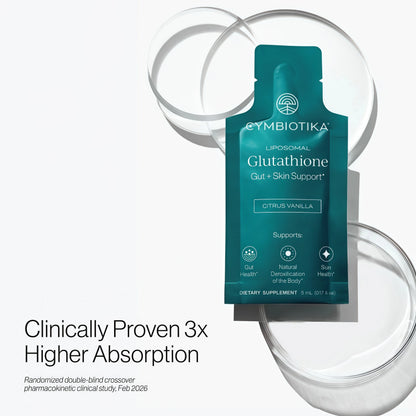 CYMBIOTIKA Liposomal Glutathione Supplement – PQQ, CoQ10 & Antioxidants for Detox, Brain, Energy, Immune Support – Advanced Absorption for Cellular Health & Longevity, Citrus Vanilla, 1 Month Supply
