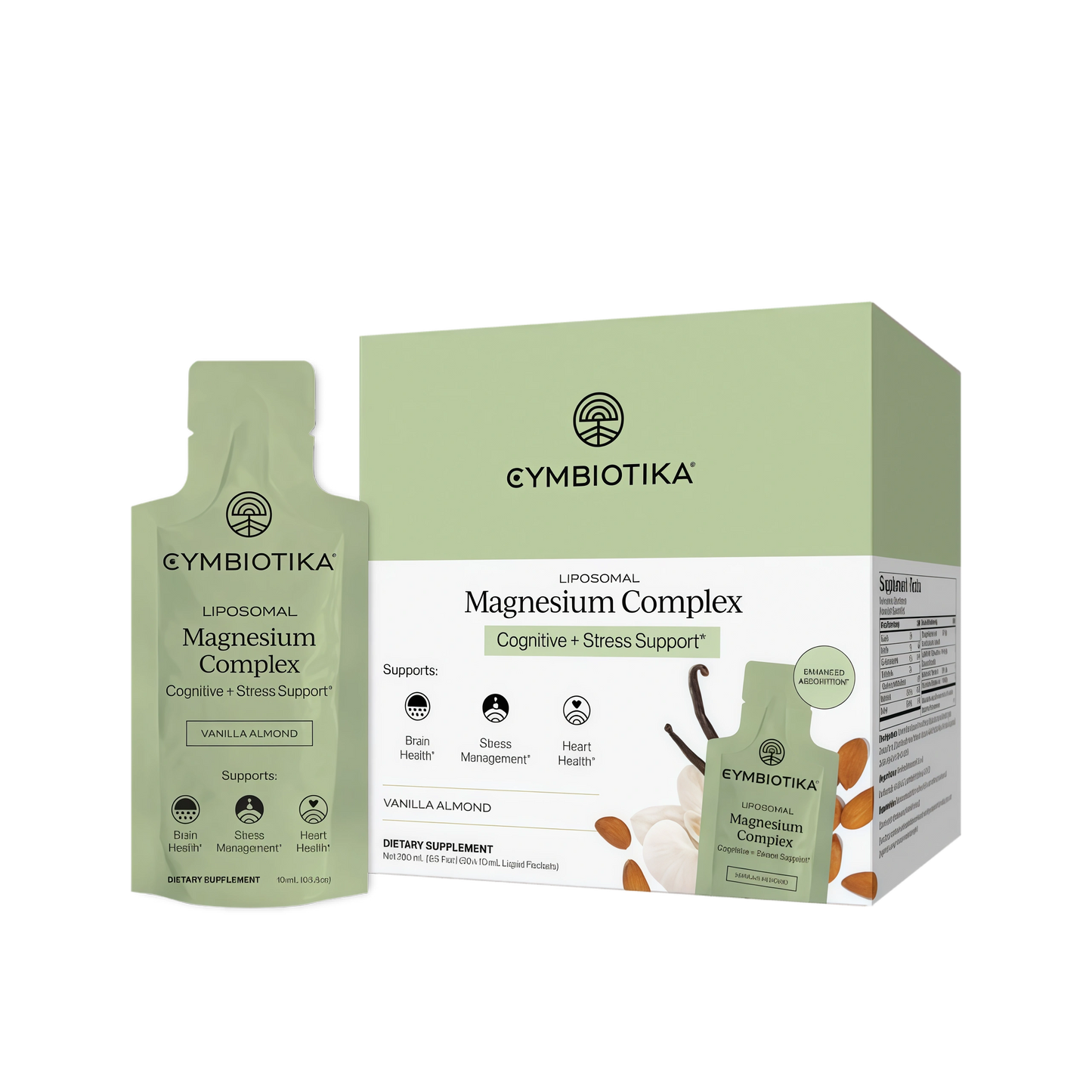 Cymbiotika Liposomal Magnesium Complex – Promotes Relaxation, Restful Sleep, and Heart & Brain Health – Highly Absorbable 3-in-1 Formula – Vanilla Almond